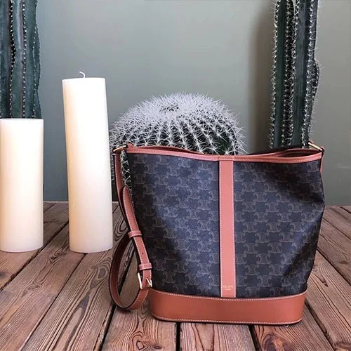 트리오페 캔버스 버킷백 미듐