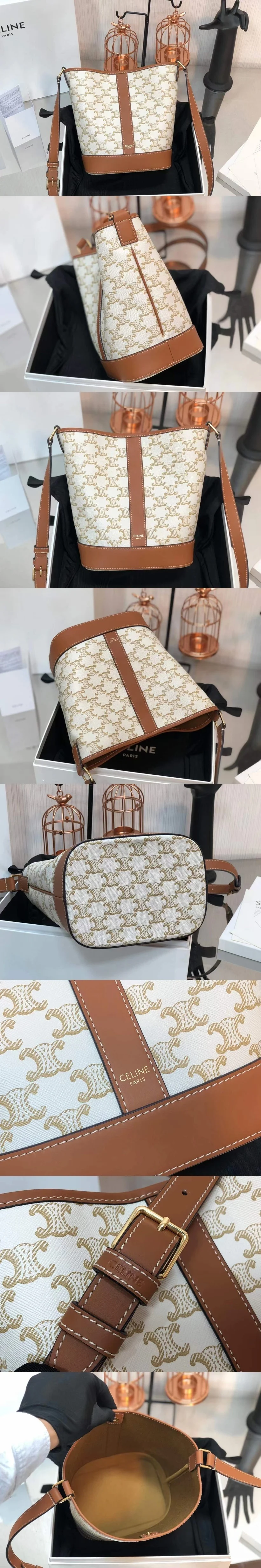 트리오페 캔버스 버킷백 상세