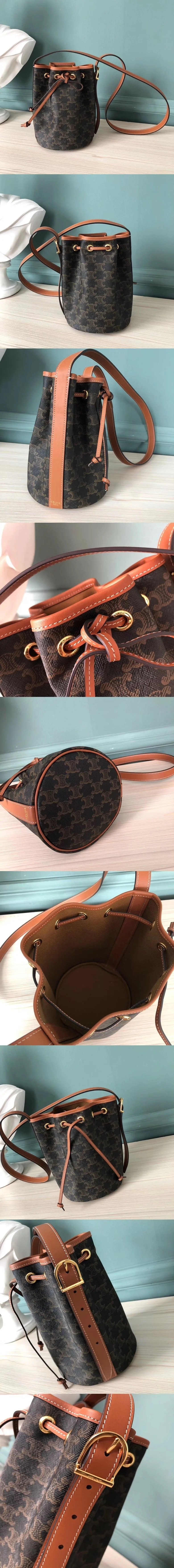 트리오페 캔버스 드로스트링 버킷백 스몰(14.5*21*14.5cm ) 상세