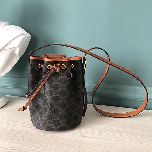 트리오페 캔버스 드로스트링 버킷백 스몰(14.5*21*14.5cm )