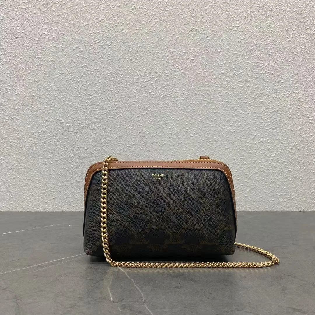 트리오페 캔버스 체인 클러치겸 크로스백 (16 * 11cm) 상세