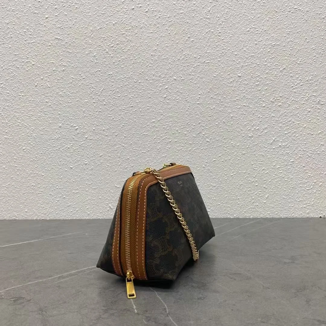 트리오페 캔버스 체인 클러치겸 크로스백 (16 * 11cm) 상세