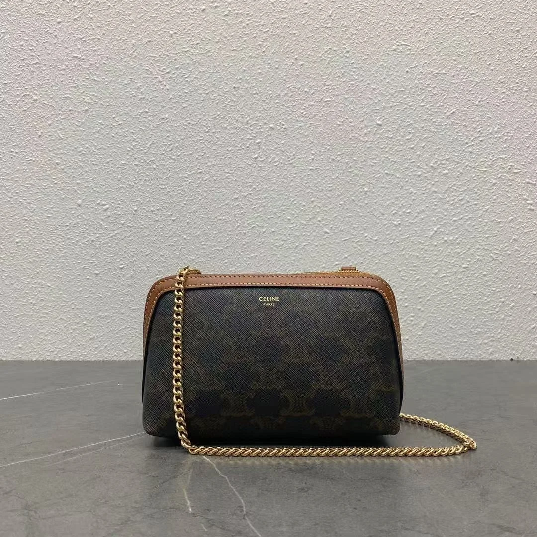 트리오페 캔버스 체인 클러치겸 크로스백 (16 * 11cm)