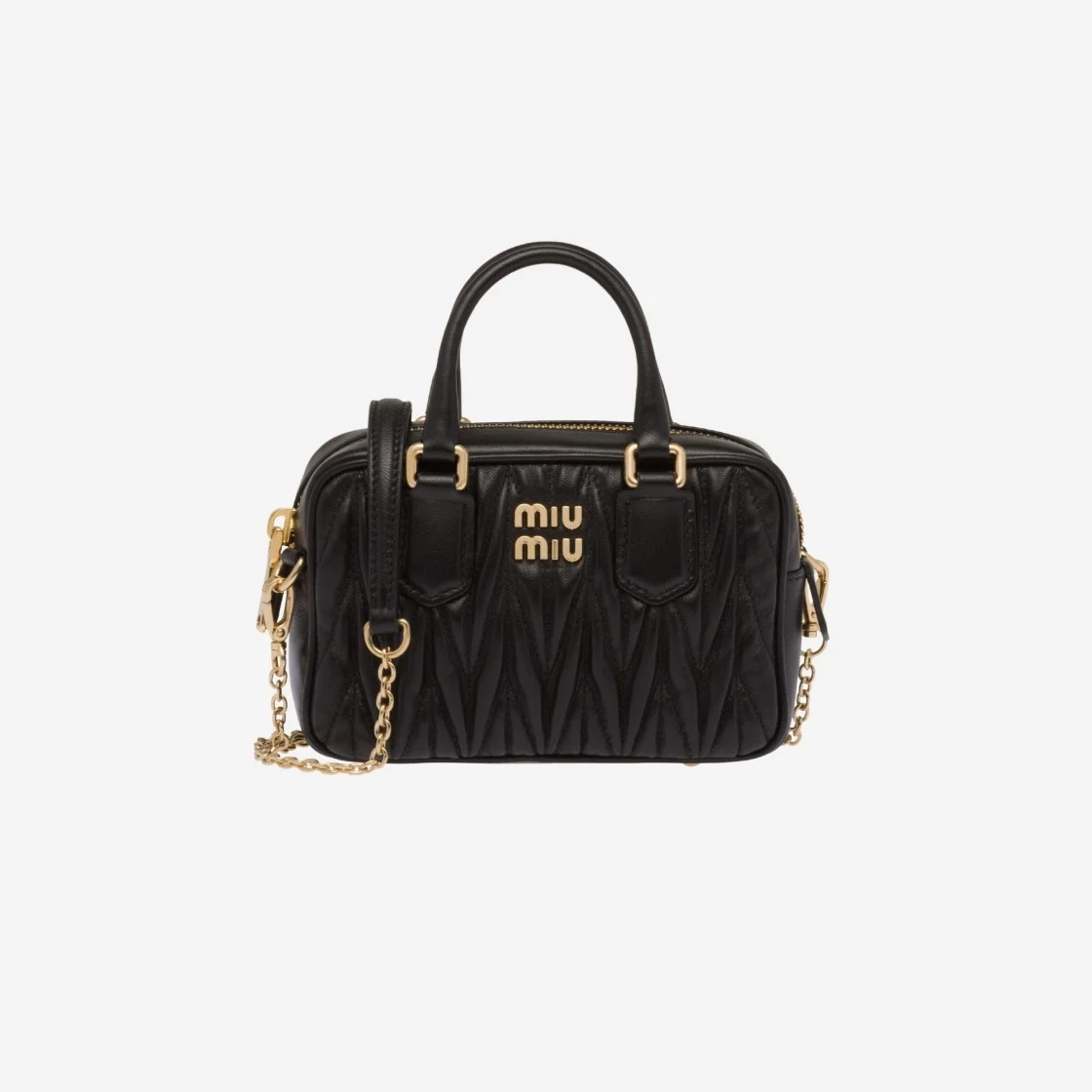 마테라쎄 나파 가죽 탑 핸들 미니백 블랙 상세