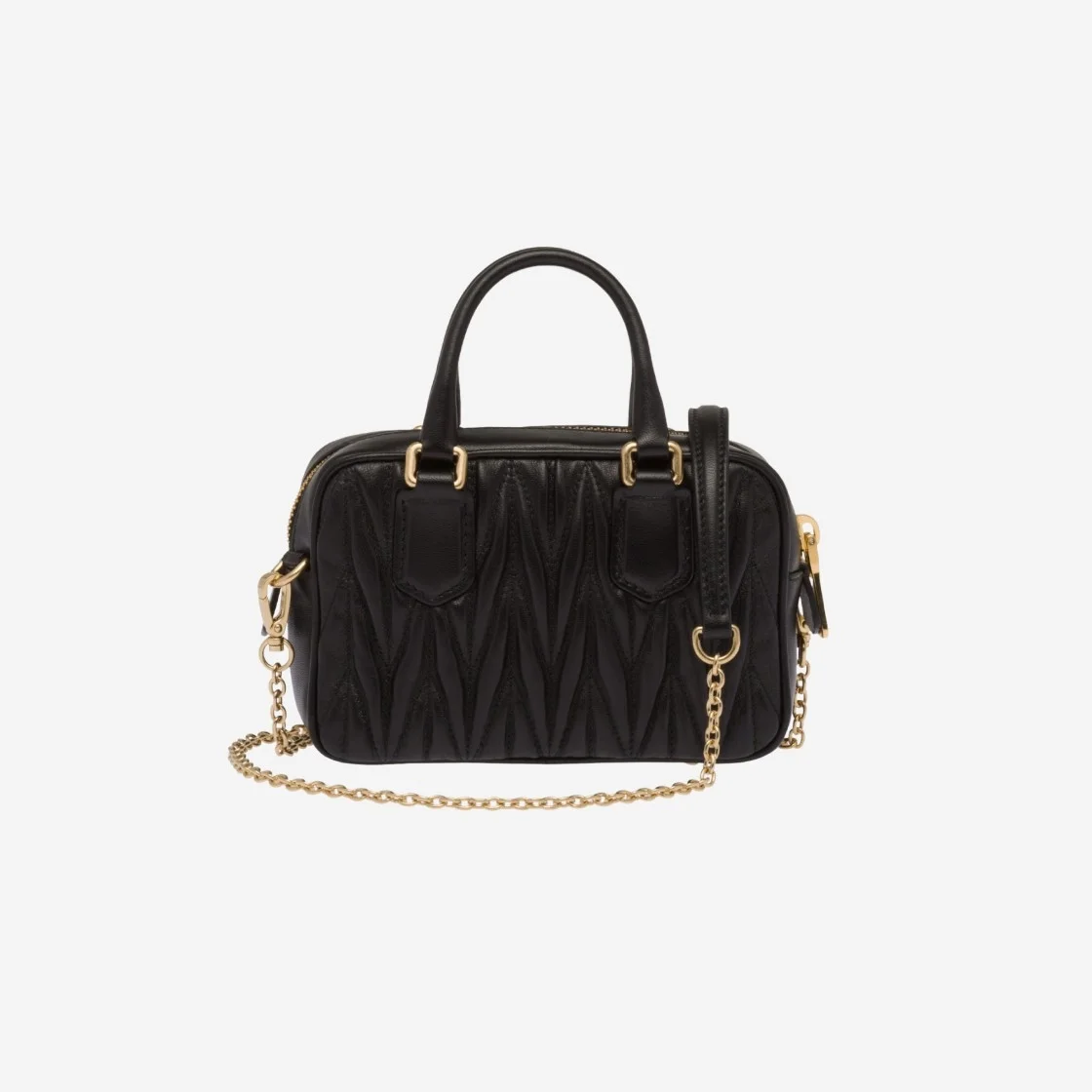 마테라쎄 나파 가죽 탑 핸들 미니백 블랙 상세