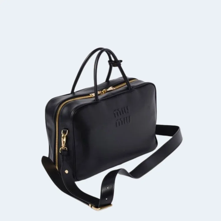 가죽 스트랩 탑 핸들백 블랙 상세