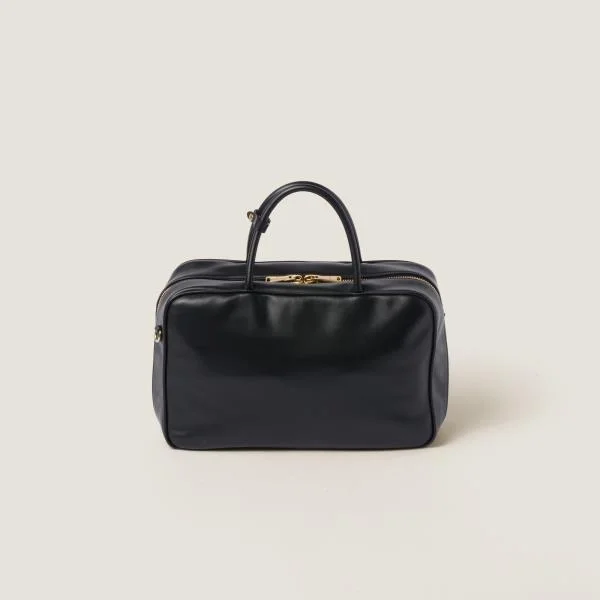 가죽 스트랩 탑 핸들백 블랙 상세