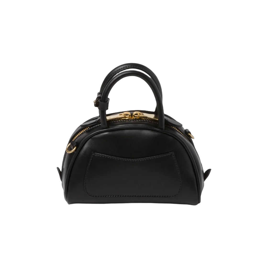 가죽 탑 핸들 미니백 블랙 상세