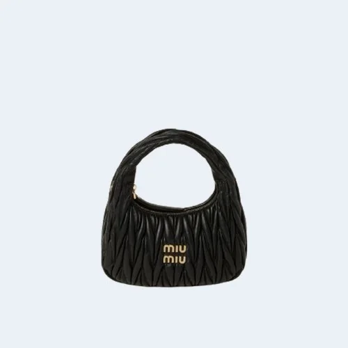 스몰 완더 마테라쎄 나파 가죽 호보백 블랙