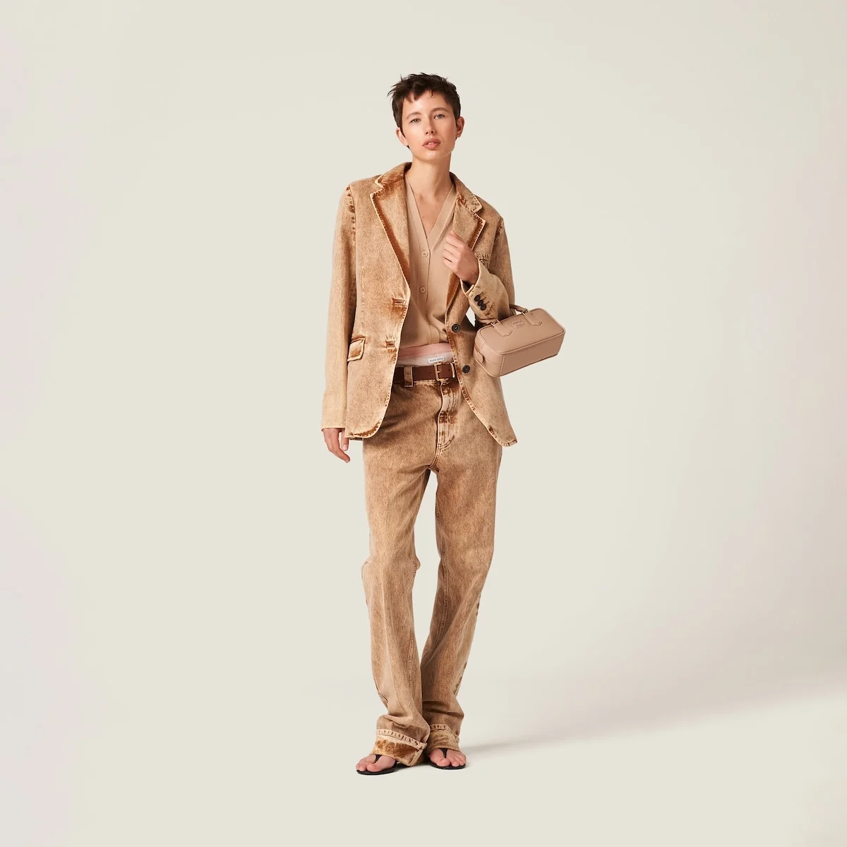 스몰 아르카디 가죽백 베이지 상세