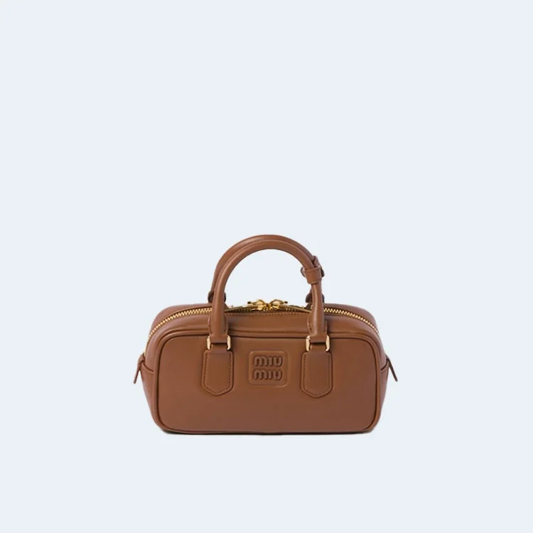 스몰 아르카디 가죽백 브라운 상세