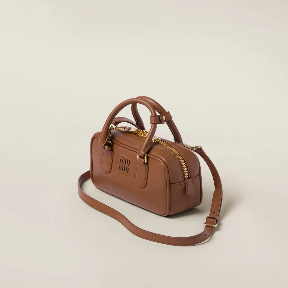 스몰 아르카디 가죽백 브라운 상세