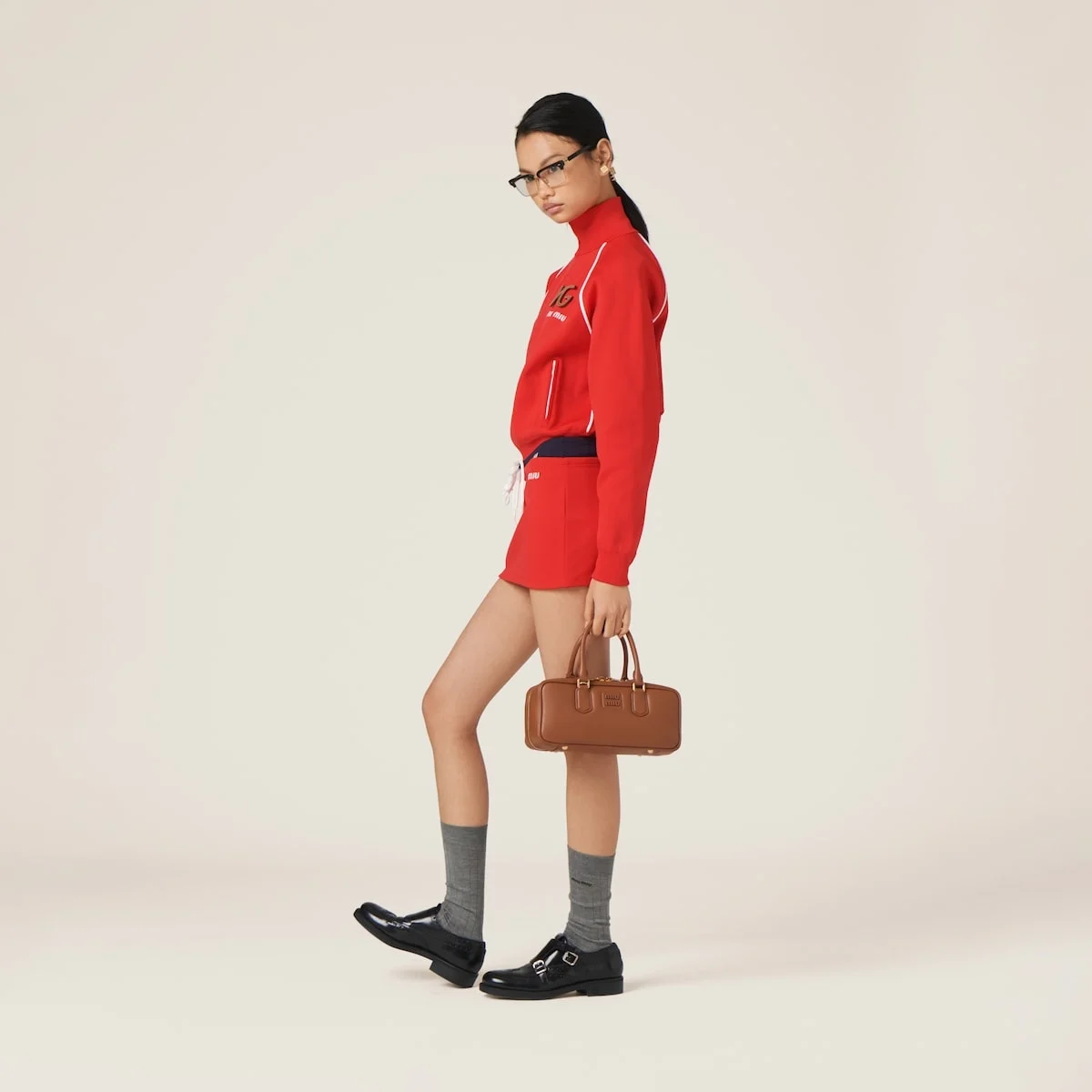 스몰 아르카디 가죽백 브라운 상세