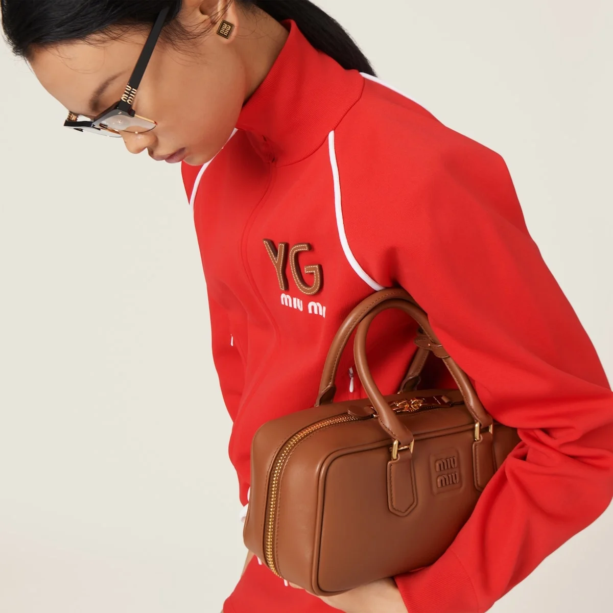 스몰 아르카디 가죽백 브라운 상세