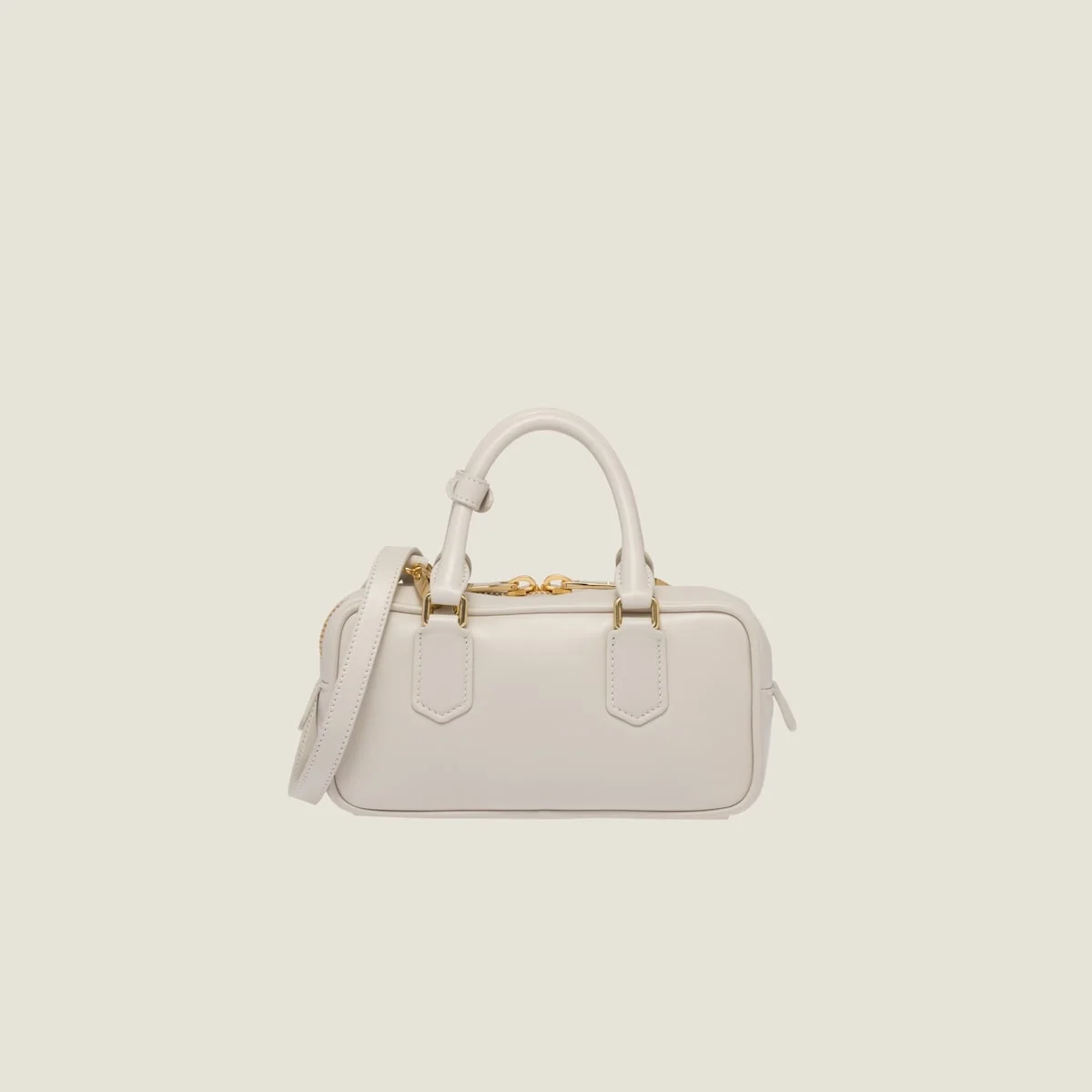 스몰 아르카디 가죽백 화이트 상세