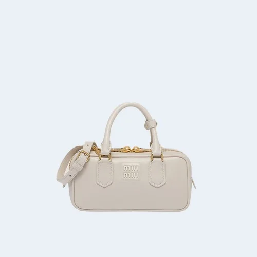 스몰 아르카디 가죽백 화이트