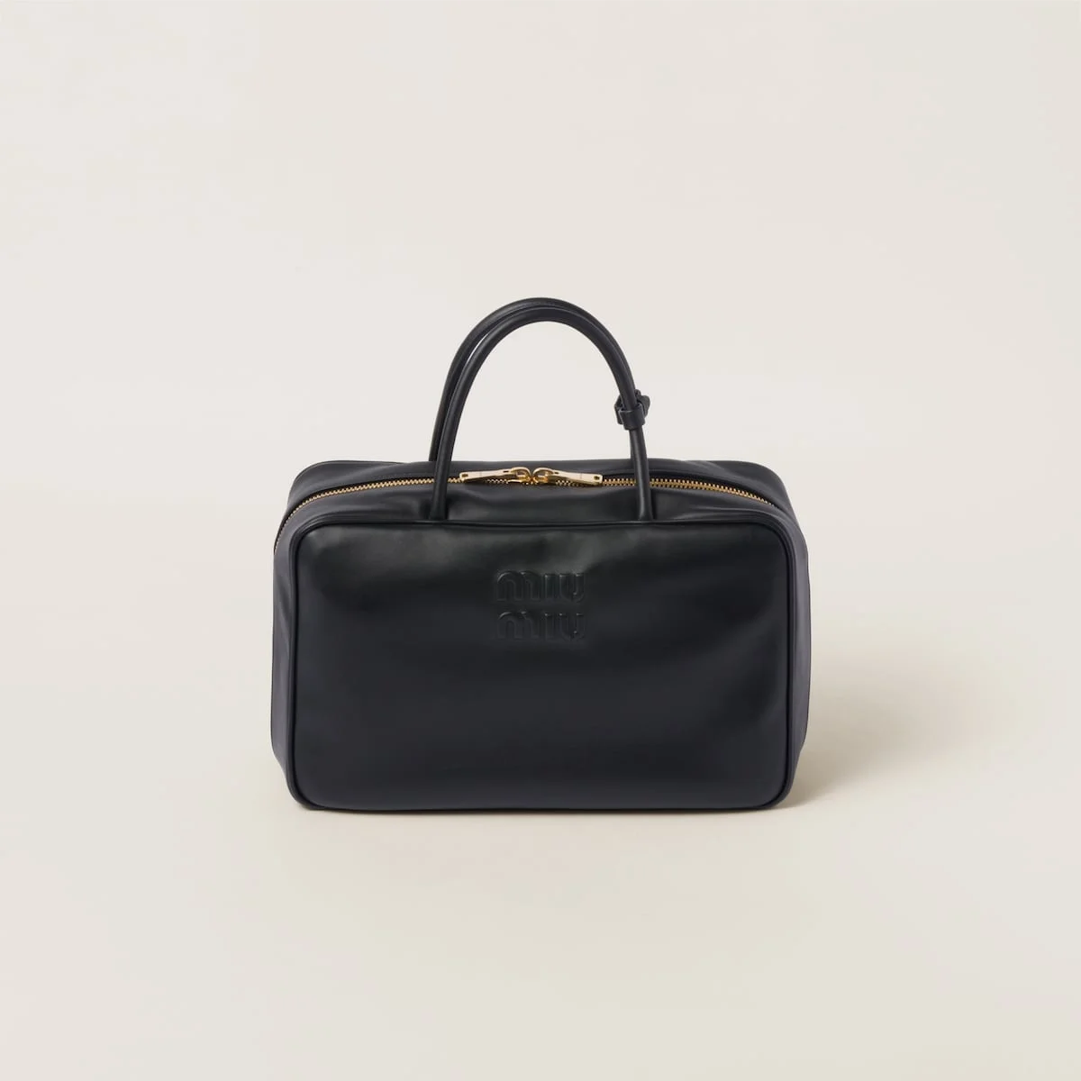 가죽 탑 핸들백 블랙 상세