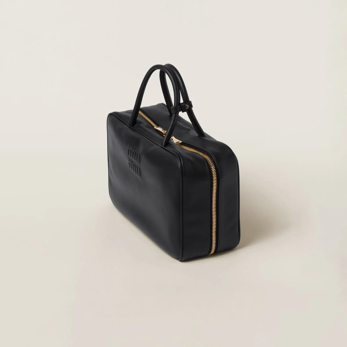 가죽 탑 핸들백 블랙 상세