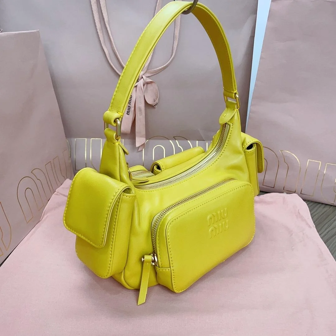 나파 가죽 포켓백 옐로우 상세