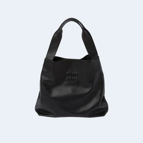 가죽 호보백 블랙