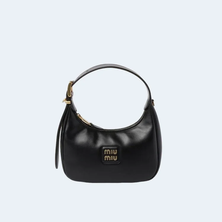 스몰 가죽 호보백 블랙 상세