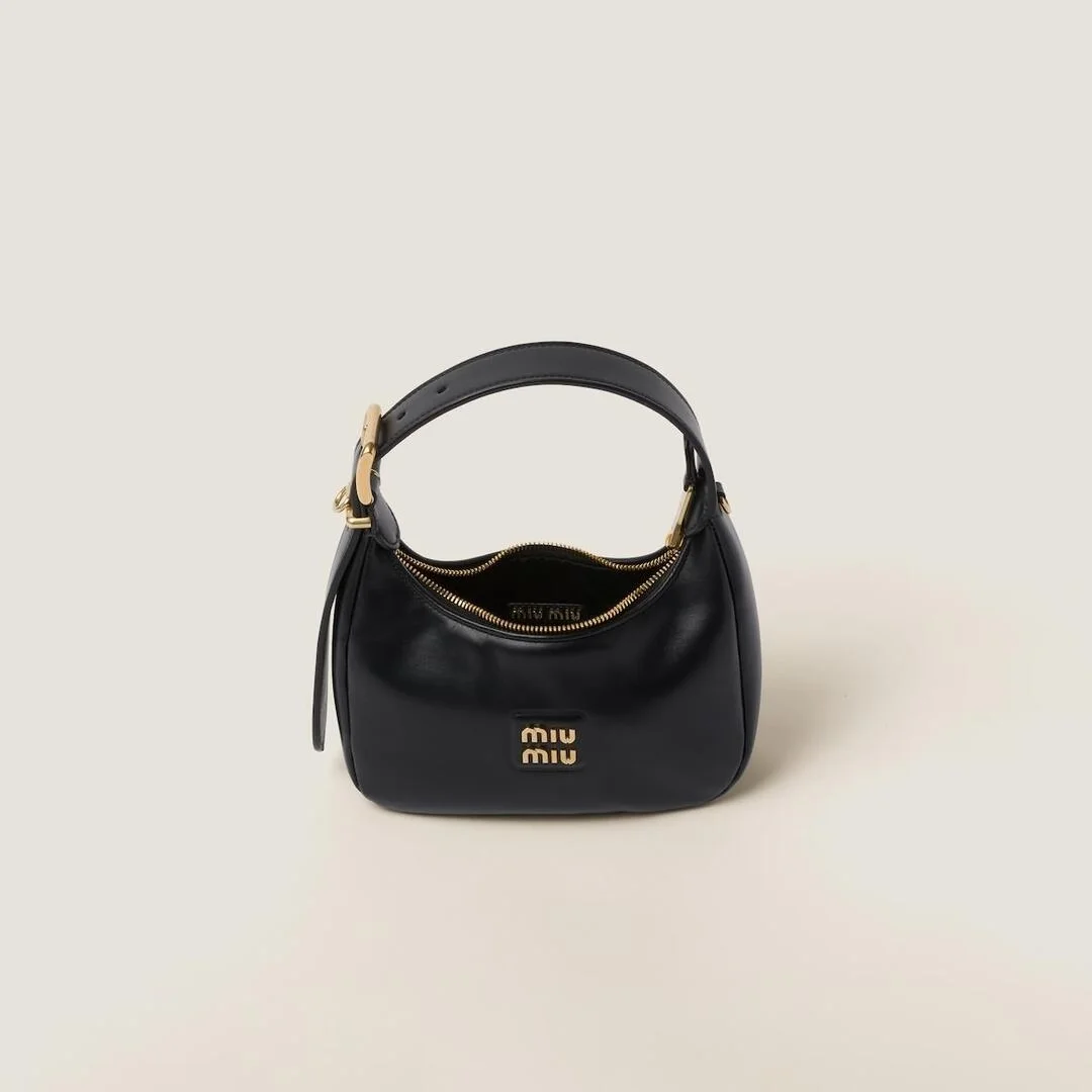 스몰 가죽 호보백 블랙 상세