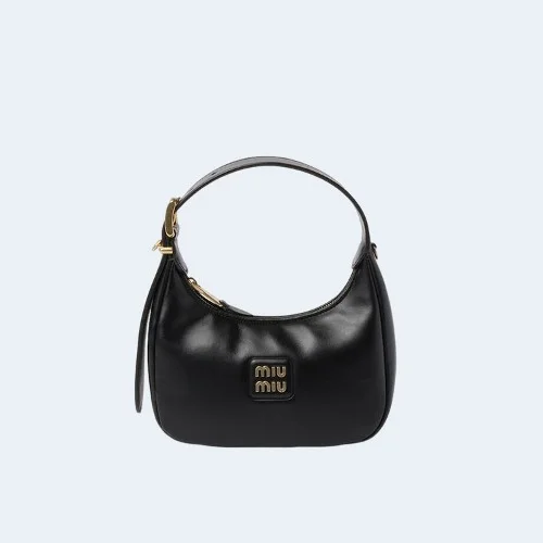 스몰 가죽 호보백 블랙