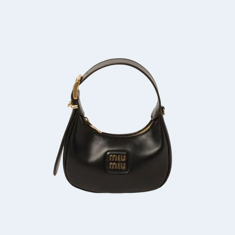 가죽 미니 호보백 블랙 상세