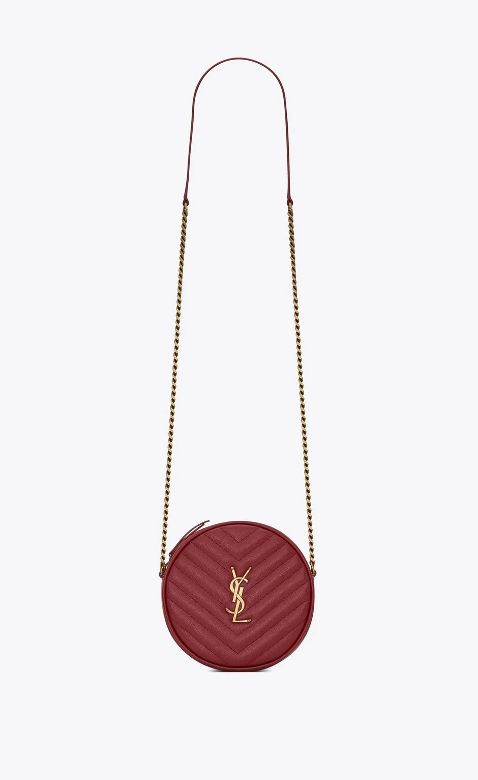 쉐브론 라운드 카메라 백 레드 상세