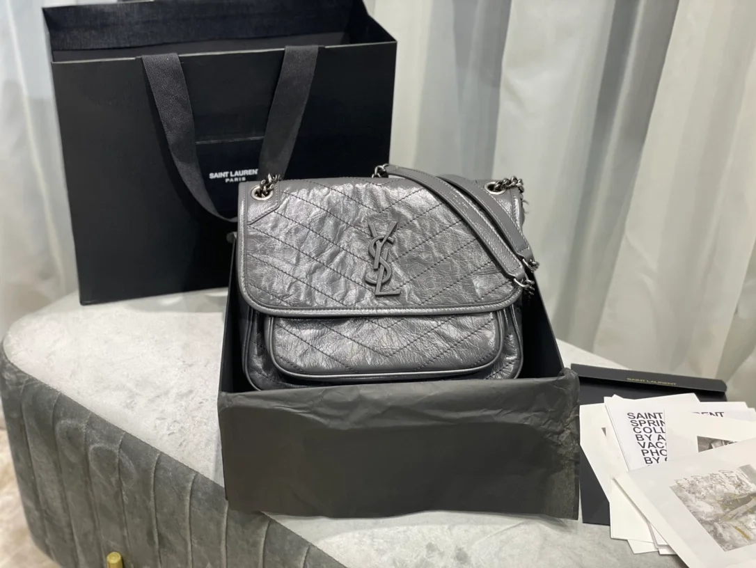 빈티지 니키 미디움백 그레이 (28cm X 20cm X 8.5cm) 상세