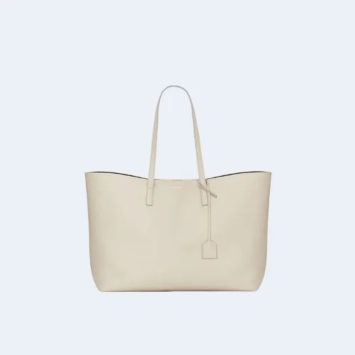 레더 쇼핑백 화이트