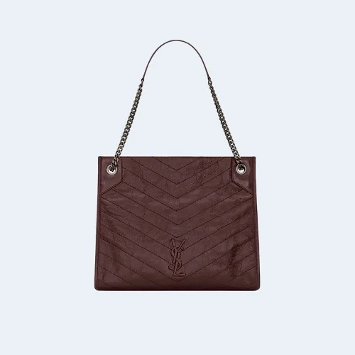 빈티지 니키 쇼퍼백 와인 (33cm X 27cm X 11.5cm)