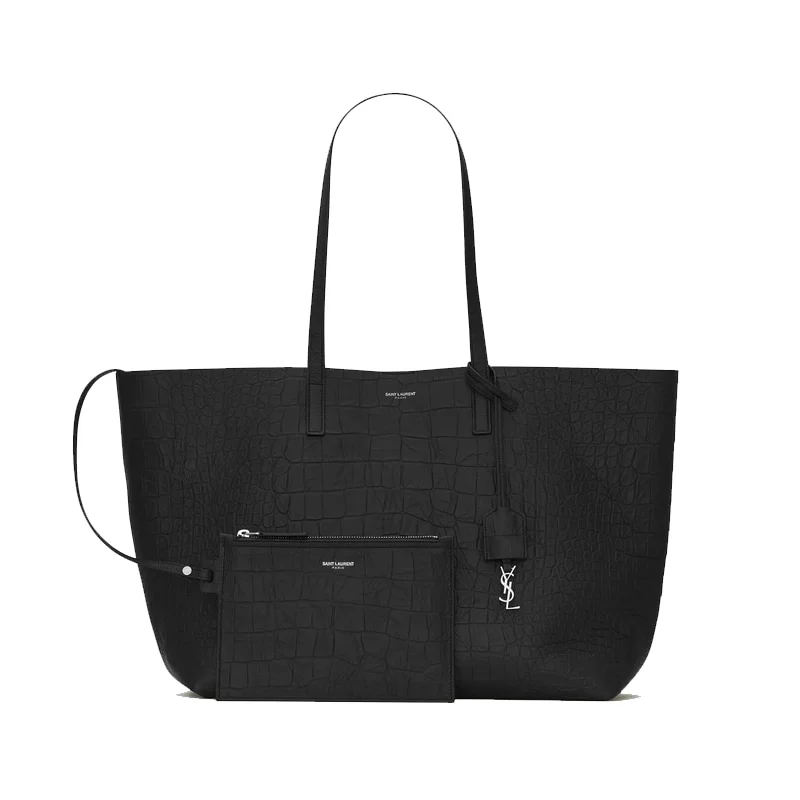 크로커다일 쇼핑백 블랙 상세