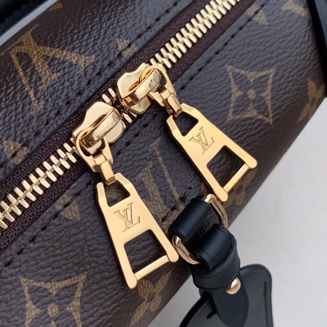 쁘띠 말 수플 모노그램 캔버스 블랙 상세