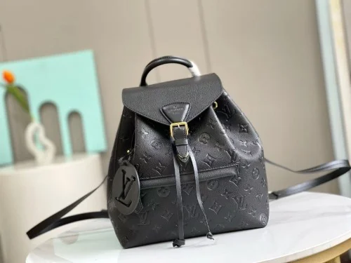 앙프렝뜨 블랙 레더 몽수리 백팩