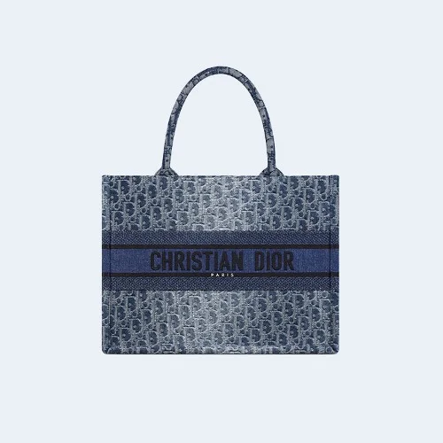 북 토트 미디엄 백 데님 블루