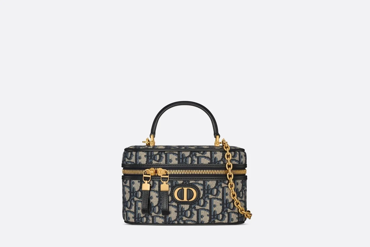 30 몽테인 블루 오블리크 자카드 미니 베니티 케이스 상세