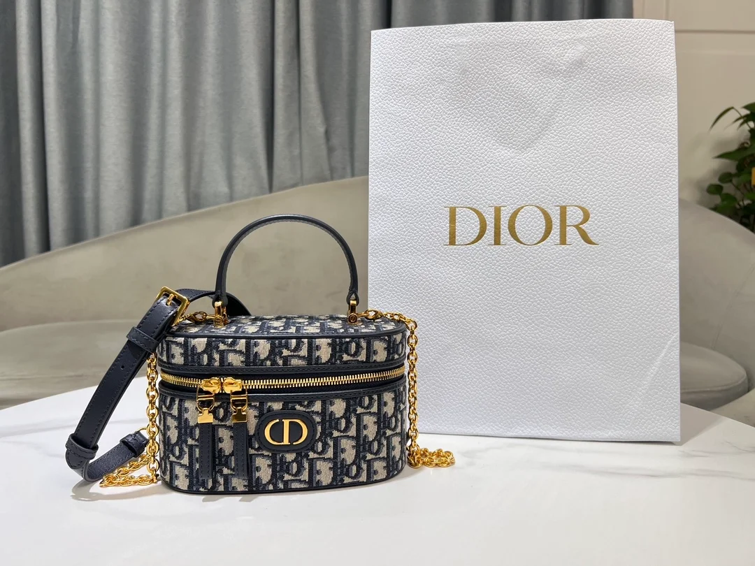 30 몽테인 블루 오블리크 자카드 미니 베니티 케이스 상세