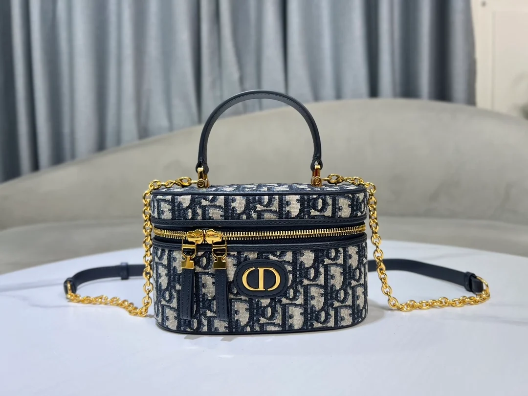 30 몽테인 블루 오블리크 자카드 미니 베니티 케이스 상세