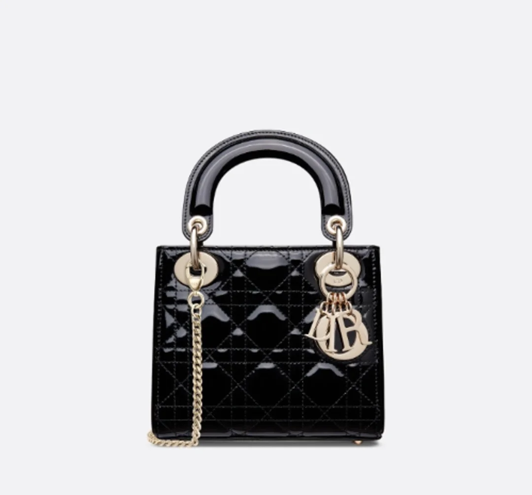 레이디백 새틴 유광 미니 블랙