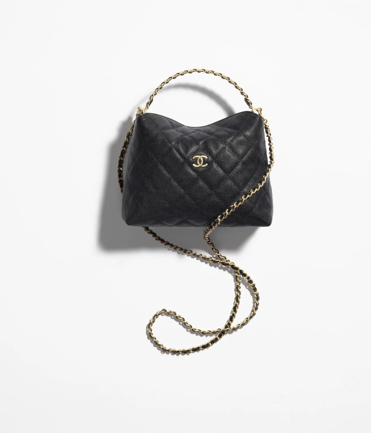 체인 달린 미니백 그레인드 샤이니 카프스킨 상세