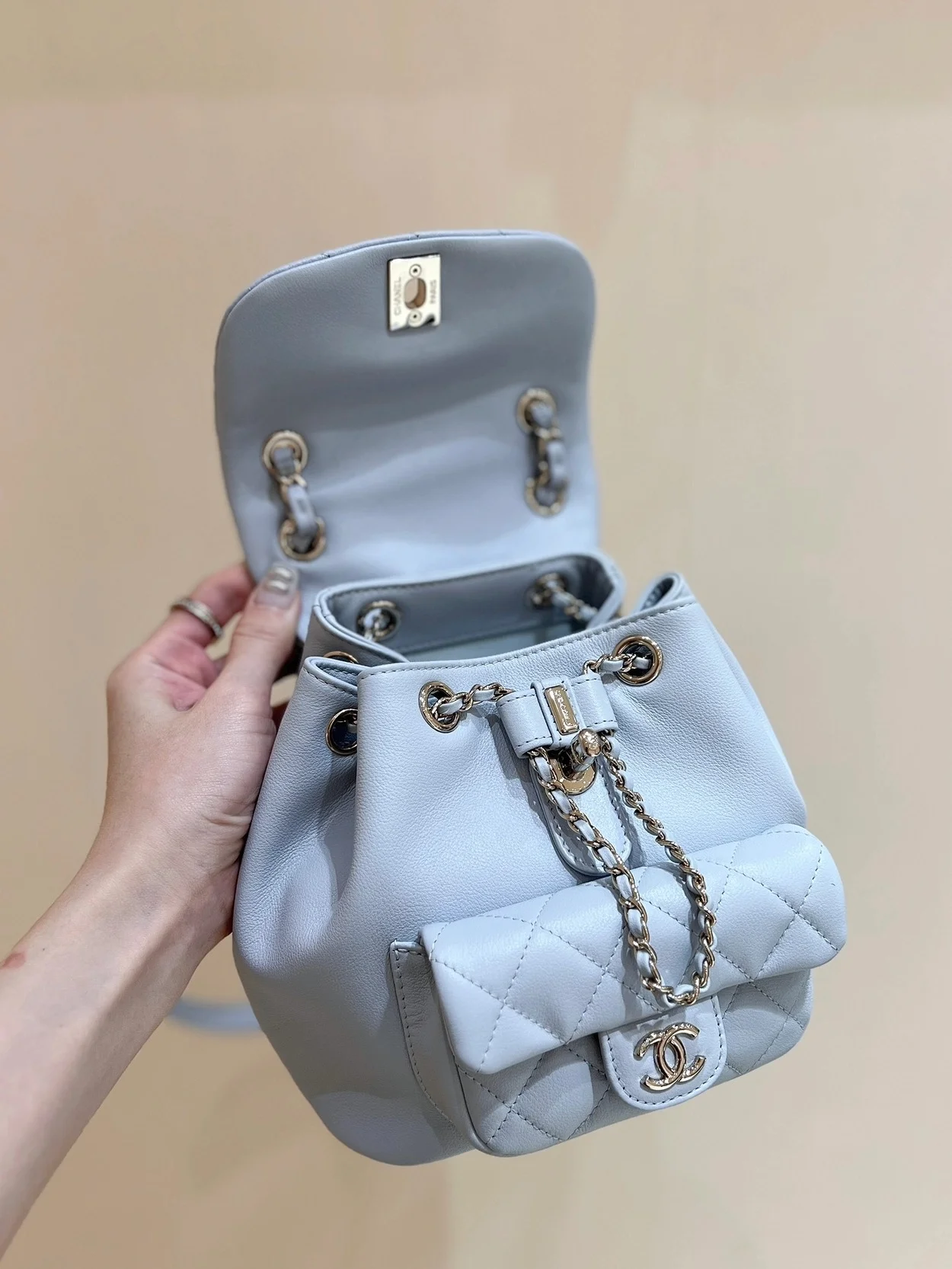 원 포켓 듀마 백팩 스몰 스카이블루 상세