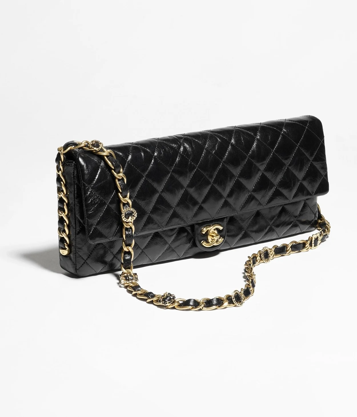 램스킨 골드 메탈 맥시 클러치 상세