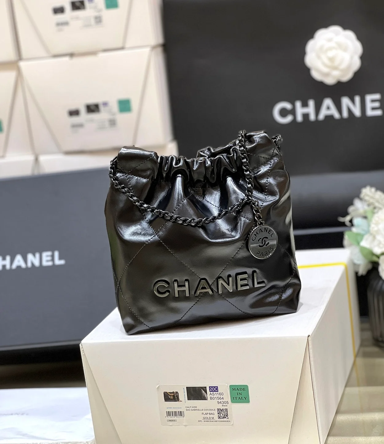 22백 미니 블랙 & 블랙메탈  20 X 19 X 6 상세