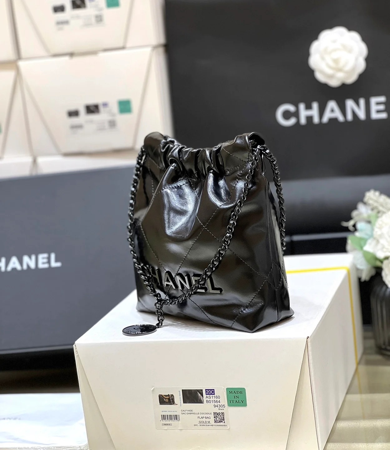 22백 미니 블랙 & 블랙메탈  20 X 19 X 6 상세