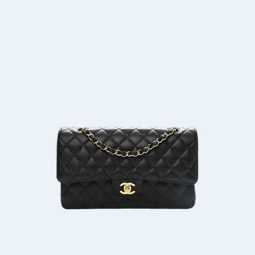 클래식 미디움 카프스킨 블랙 골드