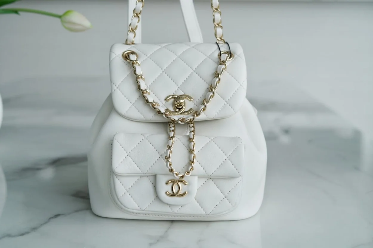 22C 듀마 백팩 스몰 샴페인 골드 상세