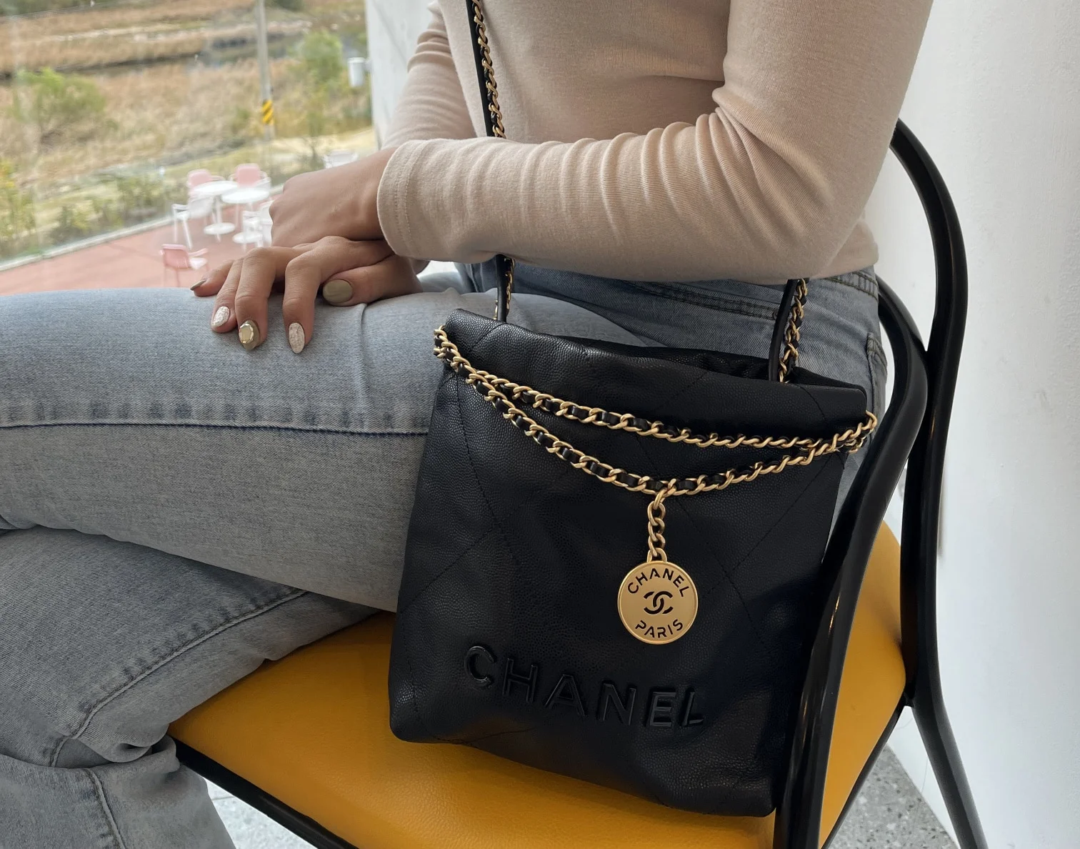 22백 미니 블랙 골드 (20 * 19 * 6cm) 상세