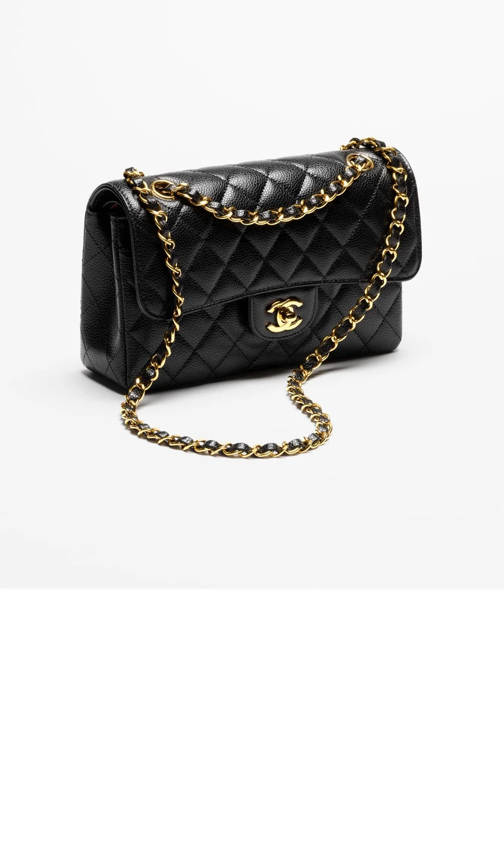 클래식백 캐비어 스몰 내부버건디 상세