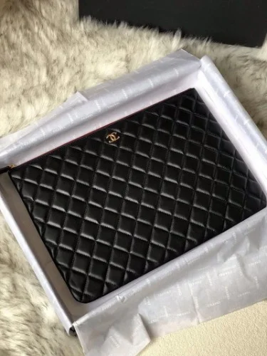 클래식 램스킨 클러치백 금장 미듐